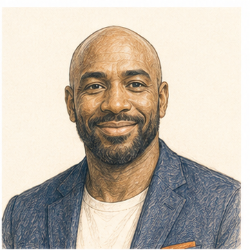 Fictional colored-pencil portrait illustrating an example expert capability.